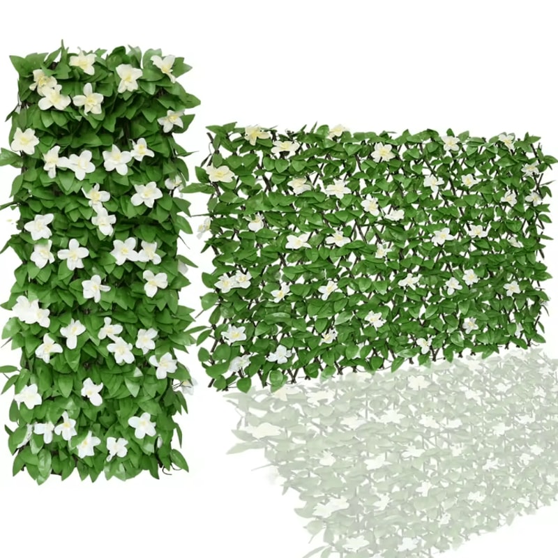 Expandable Artificial Ivy Privacy Fence Stylish Green Wall Screen For Balcony Garden 4