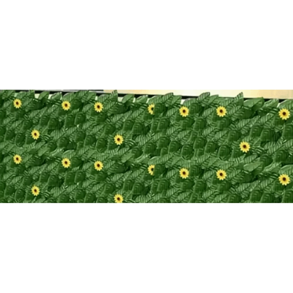 Sunflower Artificial Ivy Privacy Fence Expandable Green Wall Screen For Balcony Garden 5