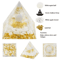 Natural Crystal Energy Pyramid Amethyst Peridot Orgone Resin Decor For Healing Meditation 1