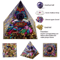 Natural Crystal Energy Pyramid Amethyst Peridot Orgone Resin Decor For Healing Meditation 3