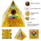 Natural Crystal Energy Pyramid Amethyst Peridot Orgone Resin Decor For Healing Meditation 9