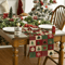 Christmas Plaid Snowflake Linen Table Runner Festive Winter Dining Table Decor 3