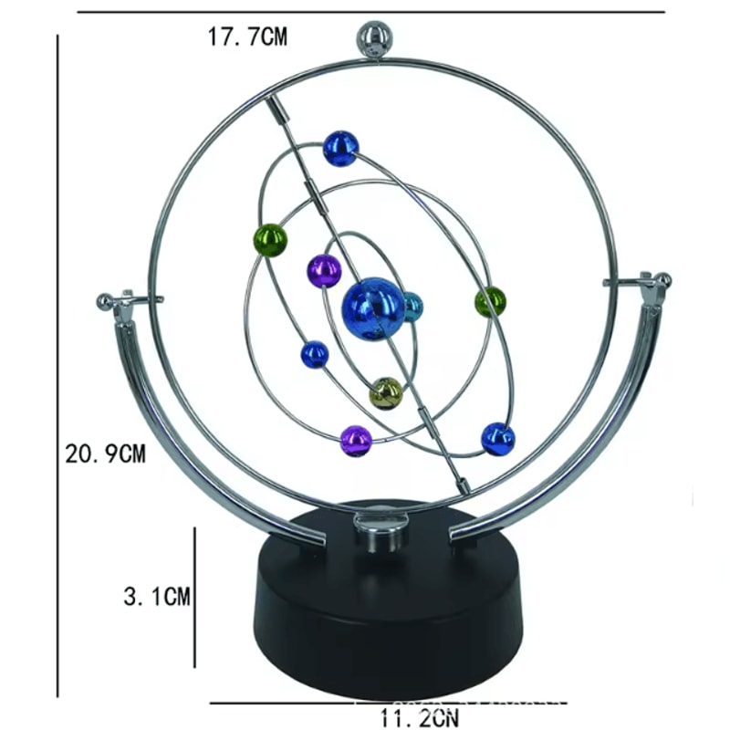 Celestial Orbit Perpetual Motion Desk Sculpture Kinetic Art Orbital Pendulum Decor 2
