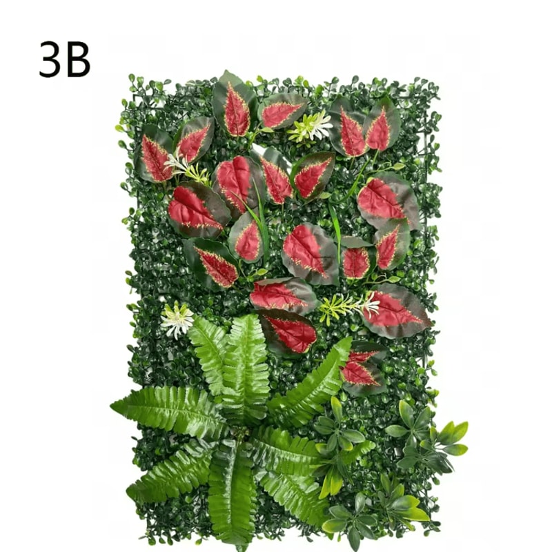 Luxury Artificial Grass Wall Panel With Flowers Greenery Privacy Hedge Screen Decor 4