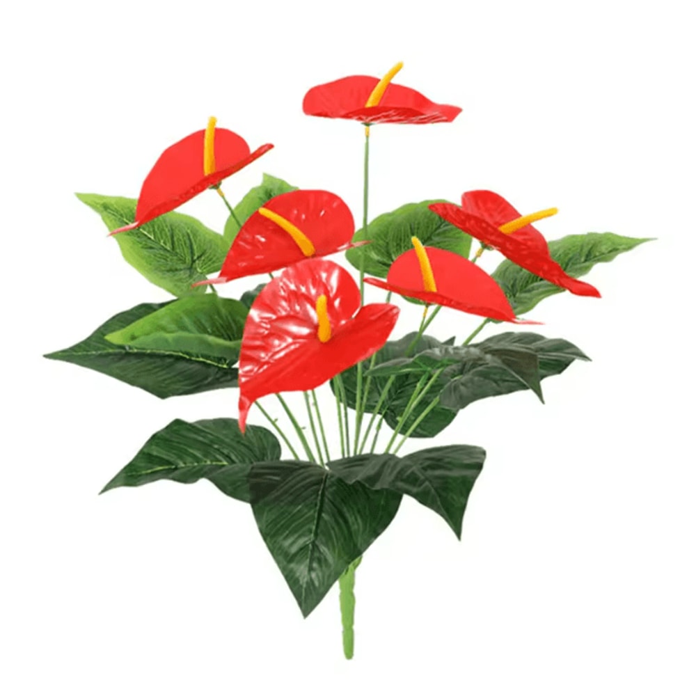 53cm Tropical Artificial Monstera Leaves Large Faux Palm Fronds For Indoor Outdoor Decor 2