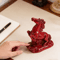 2026 Red Feng Shui Horse Statue Wealth Success Desk Decor Figurine 0