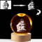 Personalized 3D Crystal Ball Night Light Custom Photo LED Keepsake Gift 0
