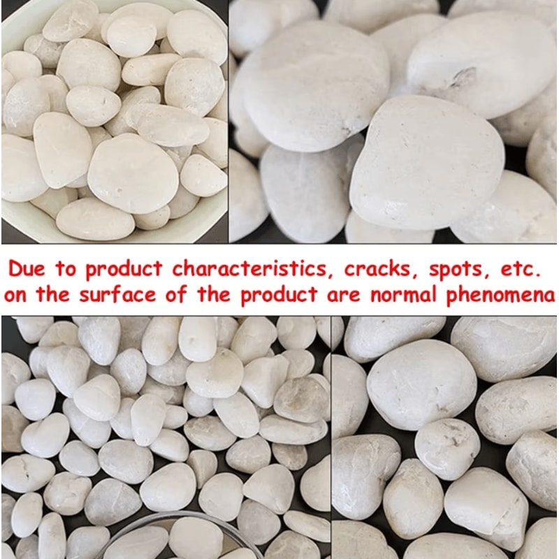 Premium White Polished Pebbles Natural Decorative Stones For Aquarium Plants Landscaping 1