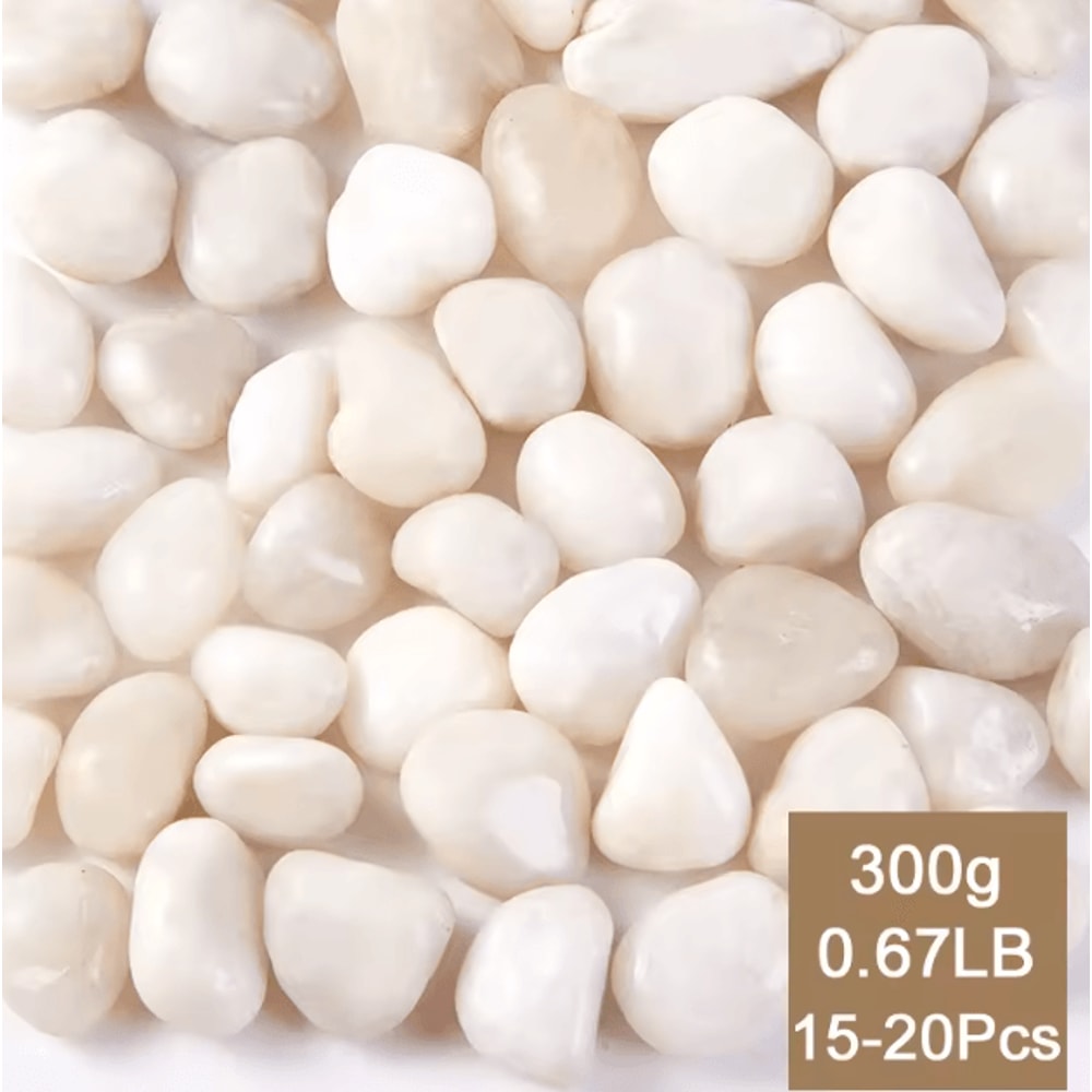 Premium White Polished Pebbles Natural Decorative Stones For Aquarium Plants Landscaping 2