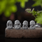 Cute Zen Monk Statue Set Serene Meditation Decor For Home Desk Garden 3