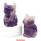 HandCarved Amethyst Cat Figurine Healing Crystal Decor For Home Meditation 2