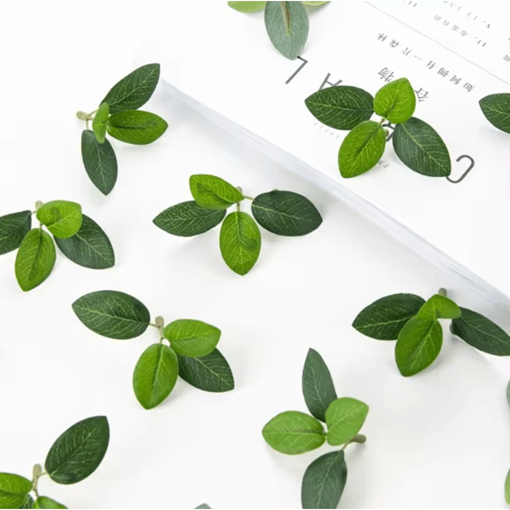 50pcs Green Artificial Silk Flowers DIY Floral Supplies For Weddings Home Decor 1