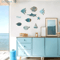 Nautical Wooden Fish Wall Decor Set Coastal Beach Hanging Art For Bathroom Home 1