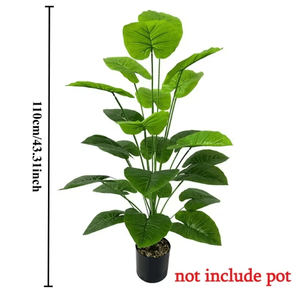 43Inch Realistic Artificial Money Tree Lush Indoor Outdoor Greenery Decor 3