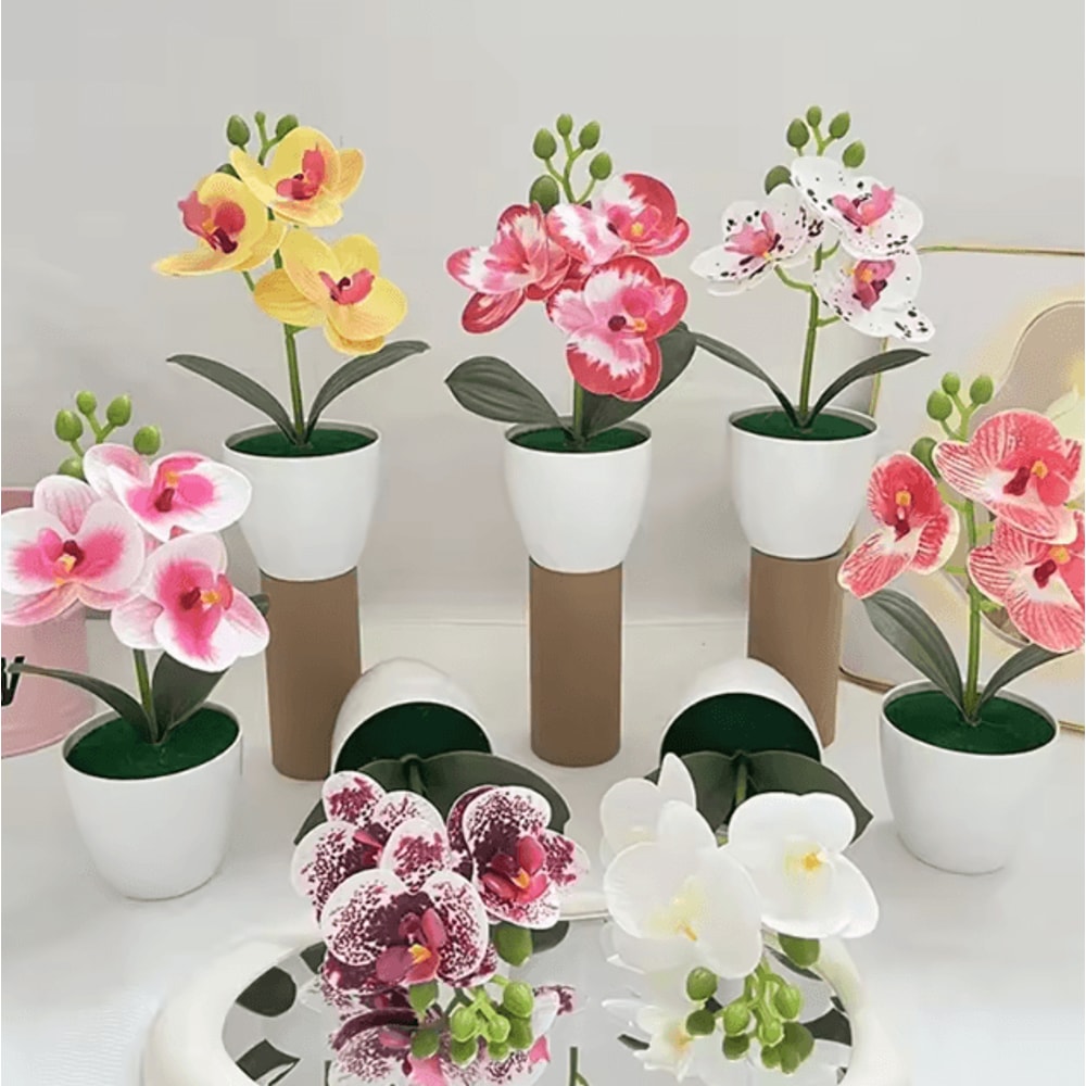 Mini Artificial Bonsai Plant With Pot Realistic Desktop Greenery Decor 1