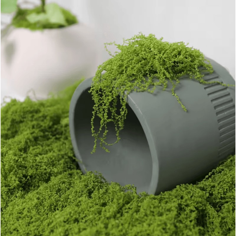 DIY Artificial Green Moss Realistic Faux Preserved Moss For Crafts Home Decor 0