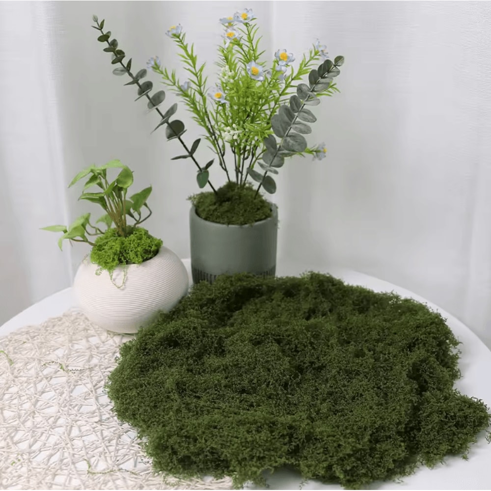DIY Artificial Green Moss Realistic Faux Preserved Moss For Crafts Home Decor 3