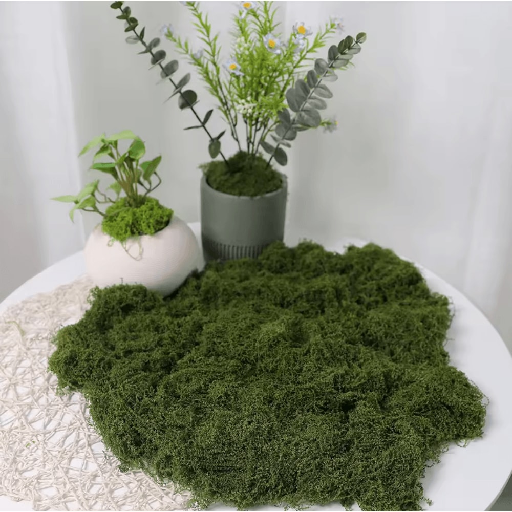 DIY Artificial Green Moss Realistic Faux Preserved Moss For Crafts Home Decor 5