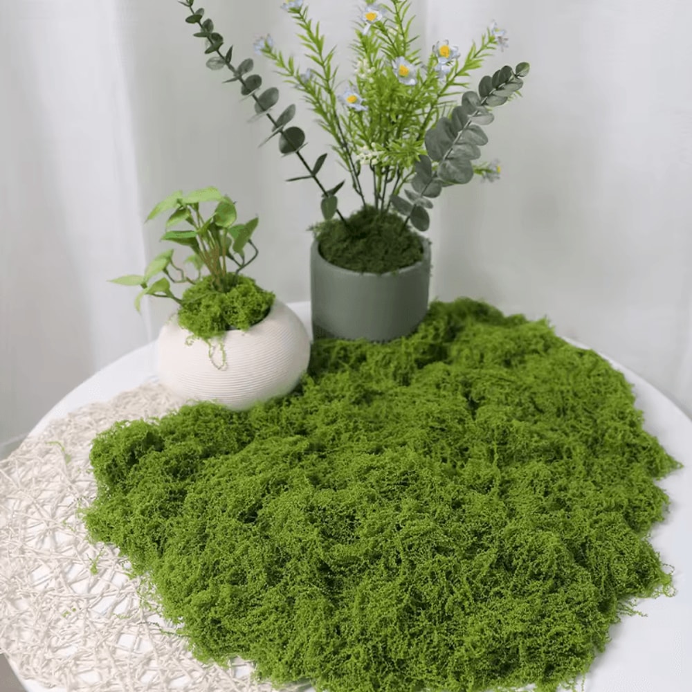 DIY Artificial Green Moss Realistic Faux Preserved Moss For Crafts Home Decor 6
