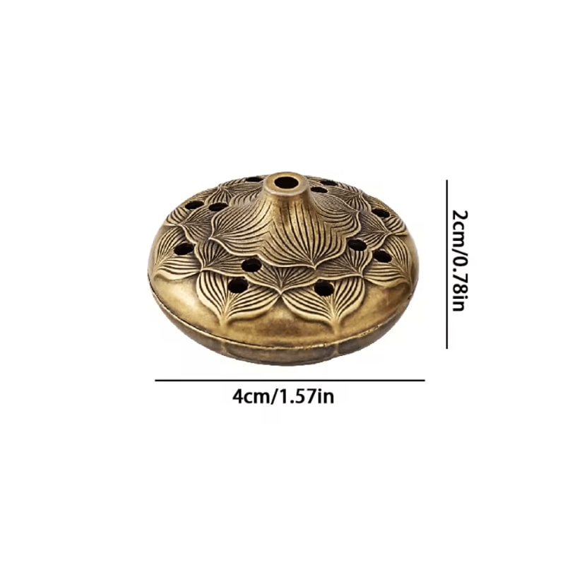 Antique Brass Dragon Phoenix Incense Burner Mini Feng Shui Tea Table Decor 2