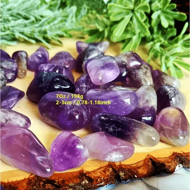 Natural Amethyst Tumbled Crystal Stones 100g Polished Healing Decor Gemstones 3