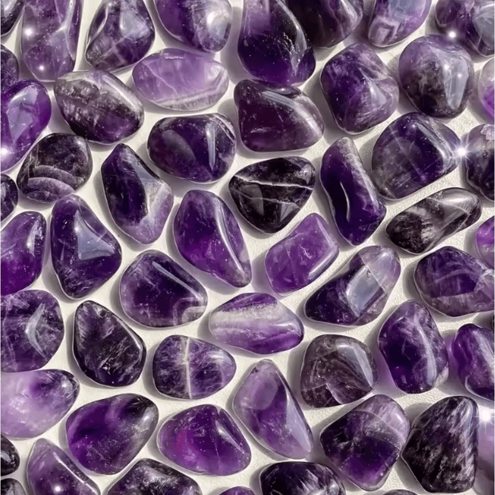 Natural Amethyst Tumbled Crystal Stones 100g Polished Healing Decor Gemstones 4