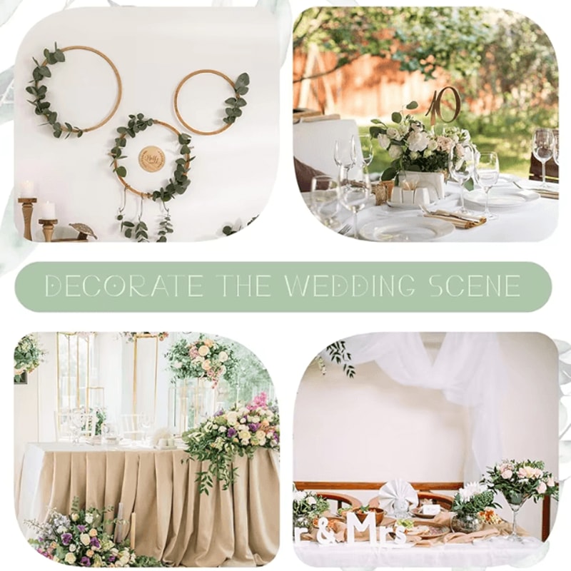 Mixed Artificial Eucalyptus Leaves Bulk Set Realistic Greenery For Wedding Home Decor 3