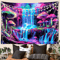 Psychedelic Forest Waterfall Cyberpunk Tapestry Immersive Aesthetic Wall Decor 3