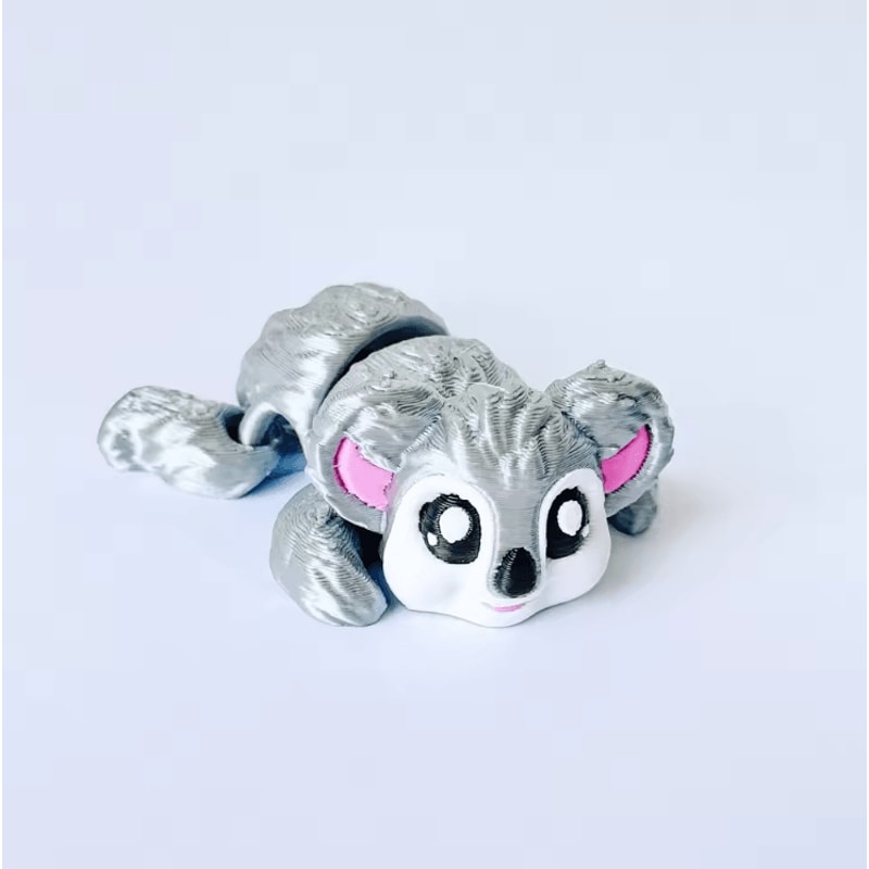 3D Printed Articulated Sloth Koala Figurines Cute Poseable Desk Gift Decor 3