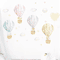 Watercolor Hot Air Balloon Animal Wall Stickers Dreamy Nursery Kids Room Decor 0