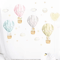 Watercolor Hot Air Balloon Animal Wall Stickers Dreamy Nursery Kids Room Decor 0