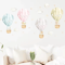 Watercolor Hot Air Balloon Animal Wall Stickers Dreamy Nursery Kids Room Decor 1
