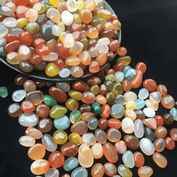 colorful agate pebbles (100g) – natural polished stones for aquarium, vase & home decor