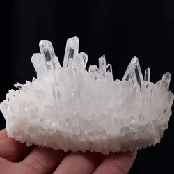 natural white crystal cluster – raw quartz healing stone & home decor accent