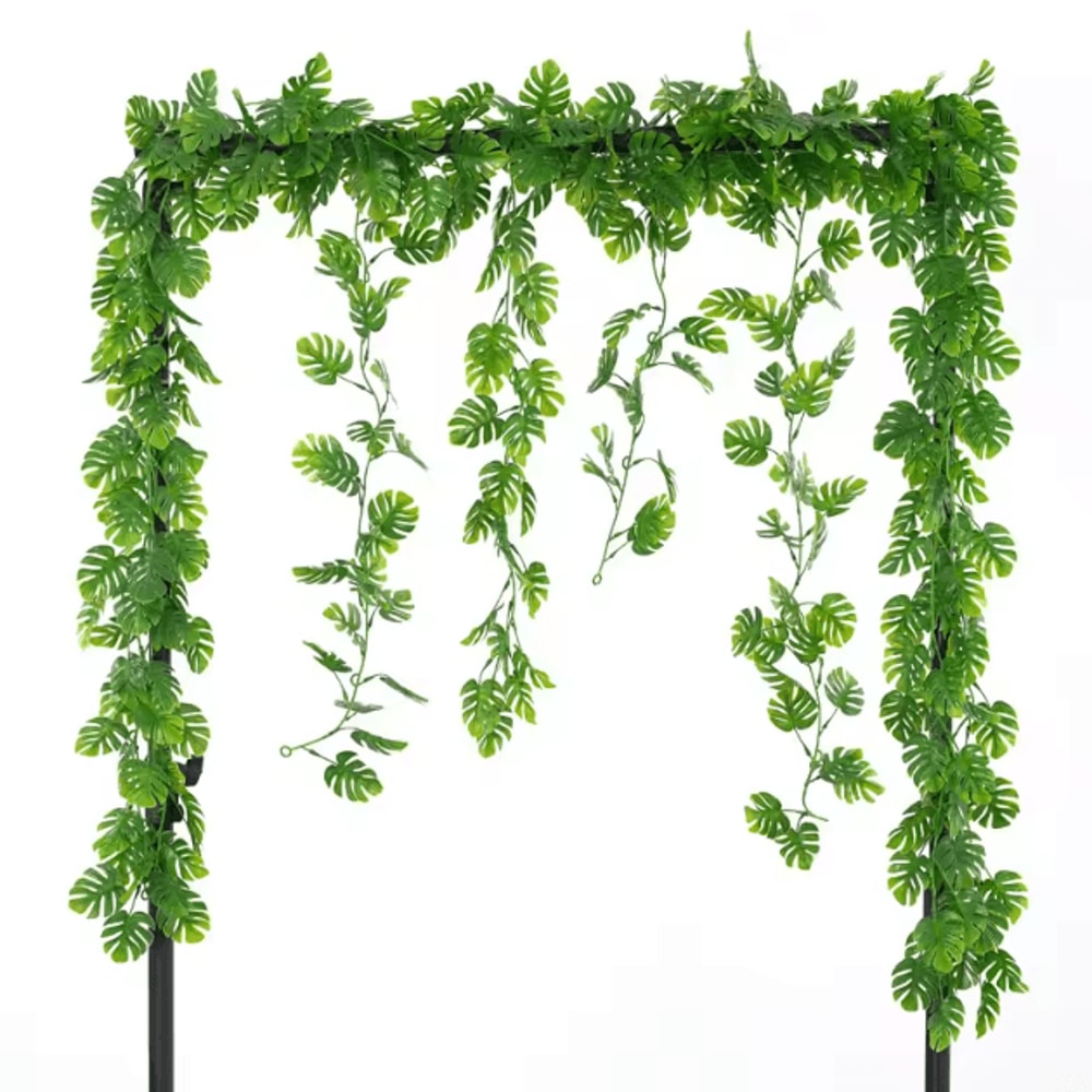 Tropical Monstera Hanging Vine 180cm Artificial Leaf Garland For Home Event Decor 0