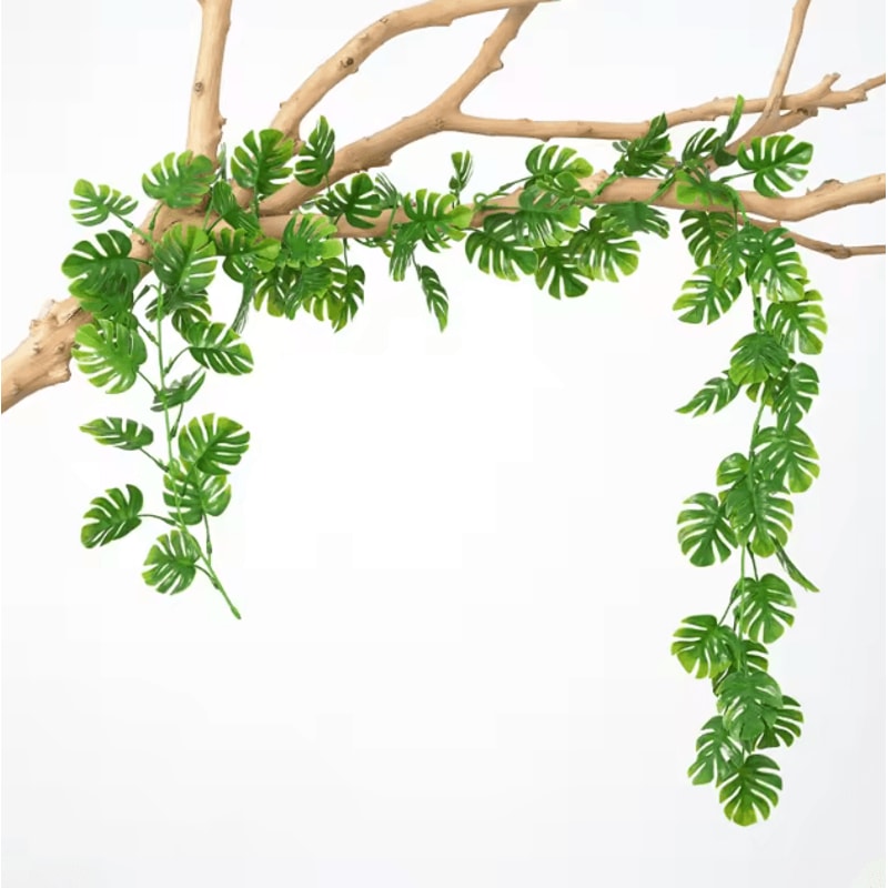 Tropical Monstera Hanging Vine 180cm Artificial Leaf Garland For Home Event Decor 2