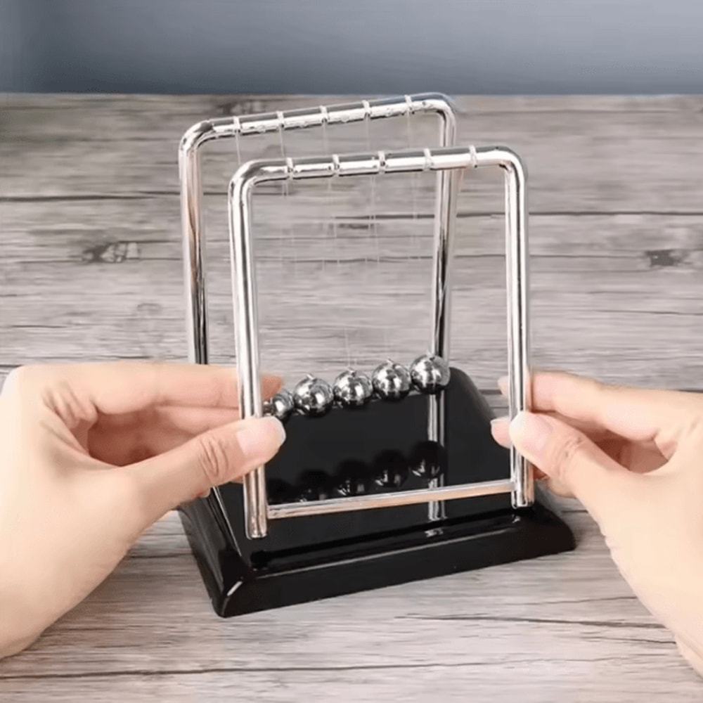 Newtons Cradle Steel Balance Desk Toy Classic Physics Pendulum Decor 2