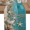 Coastal Starfish Linen Table Runner Blue Ocean Beach Dining Decor 0