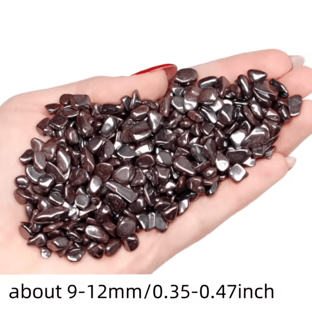Polished Hematite Crystal Chips Natural Healing Stone For DIY Home Decor 3
