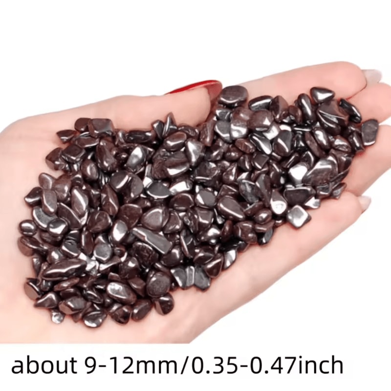 Polished Hematite Crystal Chips Natural Healing Stone For DIY Home Decor 3