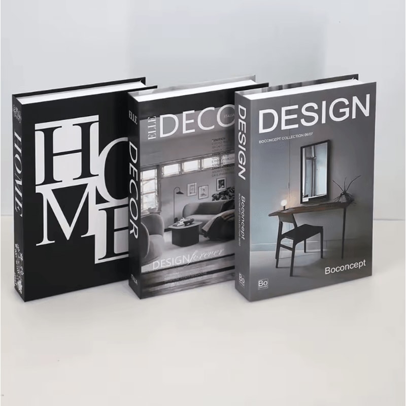 Modern White Faux Book Decor Set Minimalist Simulation Books For Stylish Interiors 4