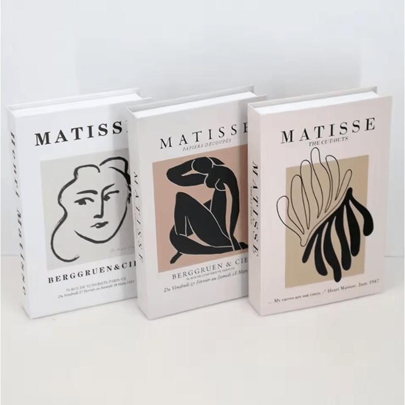 Modern White Faux Book Decor Set Minimalist Simulation Books For Stylish Interiors 5