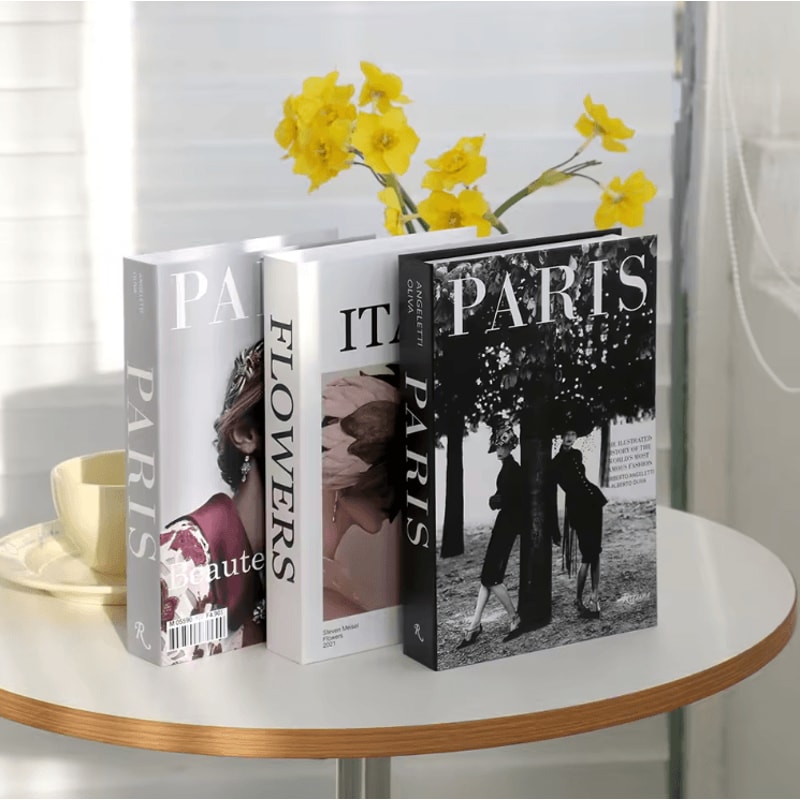 Modern White Faux Book Decor Set Minimalist Simulation Books For Stylish Interiors 7
