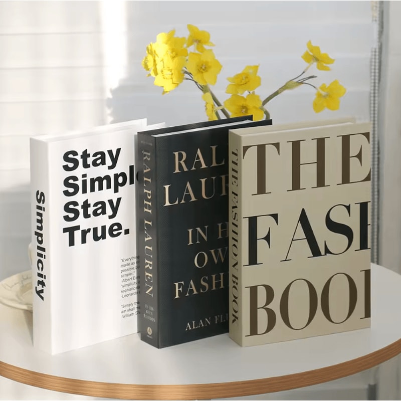 Modern White Faux Book Decor Set Minimalist Simulation Books For Stylish Interiors 8