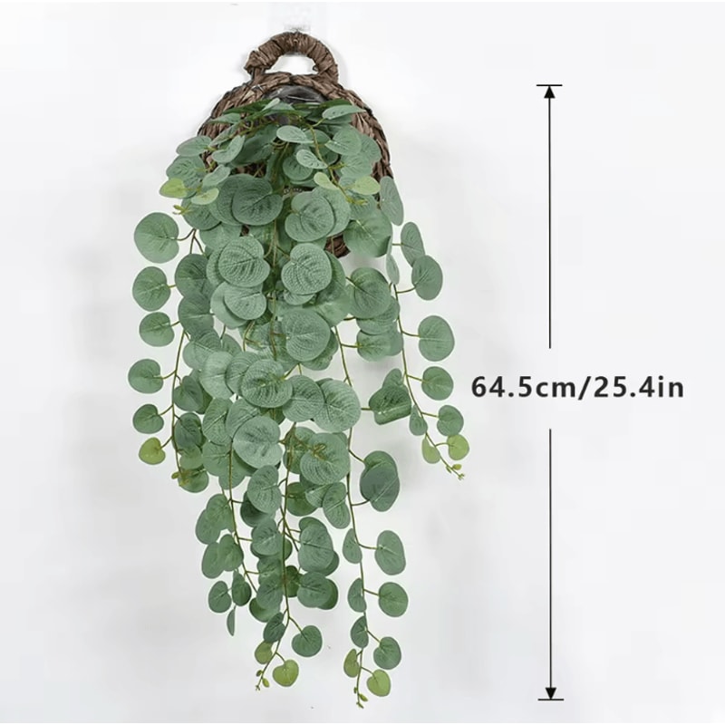 Artificial Eucalyptus Hanging Vine Realistic Wall Greenery For Home Event Decor 4