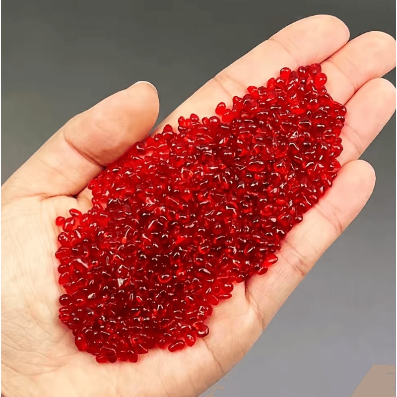 Red Glass Gravel Decorative Chips Irregular Crystal Stones For Vase Aquarium Garden Decor 3