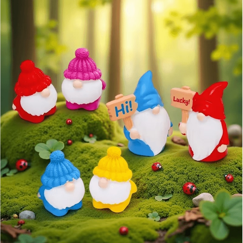 8PCS Mini Dwarf Garden Figurine Blind Box Cute Micro Landscape DIY Decor Set 2