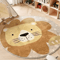 Cute Cartoon Lion Plush Rug Soft Round Animal Carpet For Kids Room Home Decor 1