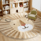 Cute Cartoon Lion Plush Rug Soft Round Animal Carpet For Kids Room Home Decor 3