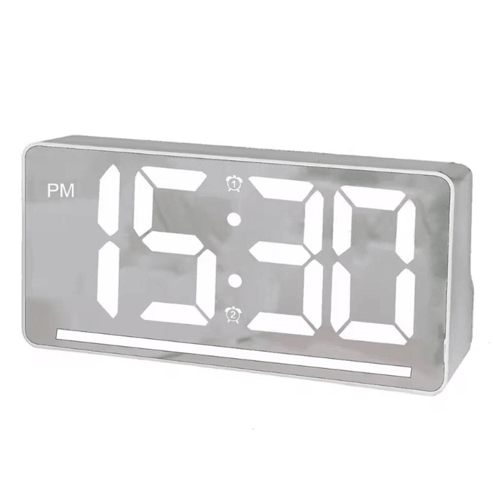 Large Display Digital Alarm Clock LED Temperature Clock With Night Light For Home Office 4
